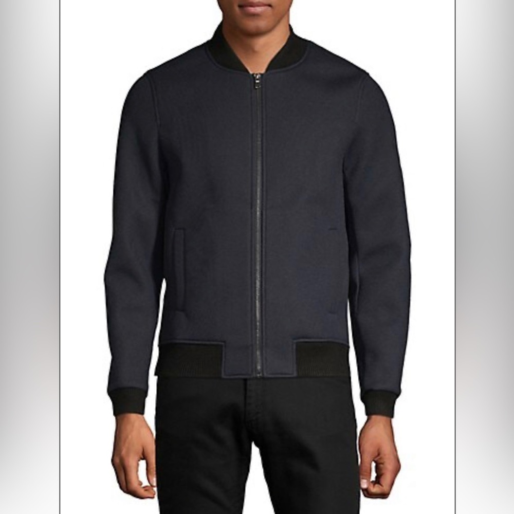 En Thread Neoprene Mens Bomber Jacket - Medium